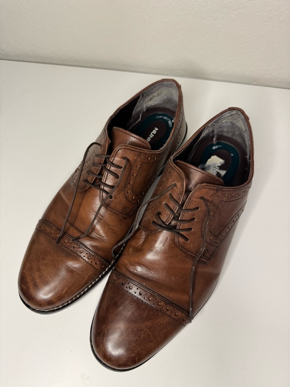 Men's Nunn Bush Brown Leather Upper  Dress Shoes